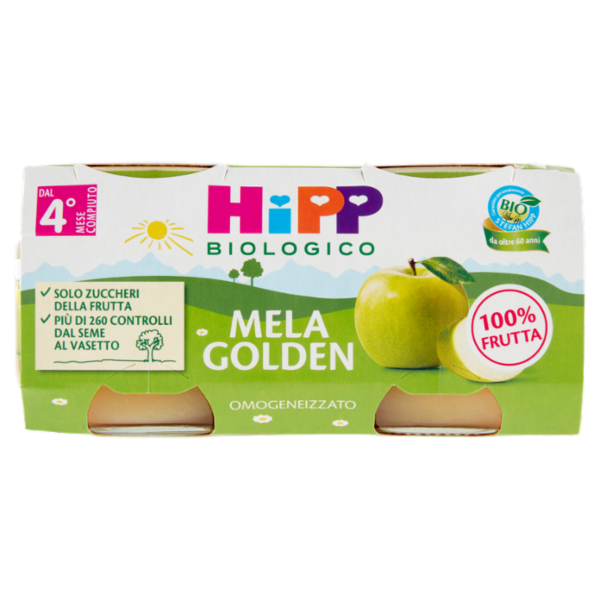 HiPP Biologico Mela Golden Omogeneizzato 2 x 80 g
