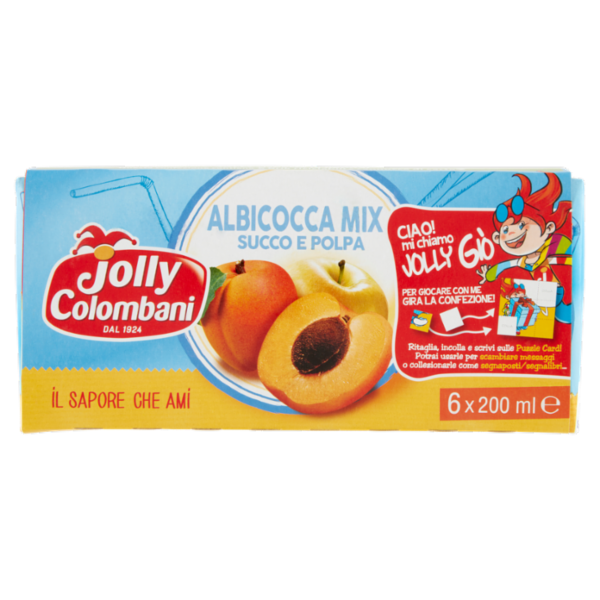 Jolly Colombani Albicocca Mix Succo e Polpa 6 x 200 ml