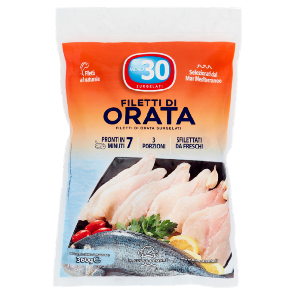 Meno 30 il Cuoco di Mare Filetti di Orata Surgelati 360 g