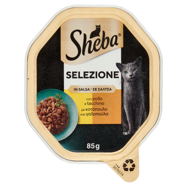 Sheba Selezione in salsa cibo umido gatto con Pollo e Tacchino 85g