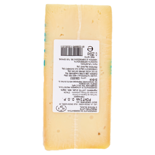 Cooperativa Produttori Latte e Fontina Fontina DOP - Valle d'Aosta 0,250 kg