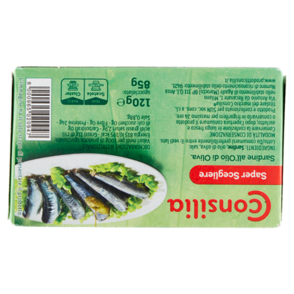 Consilia Saper Scegliere Sardine all'Olio di Oliva 120 g