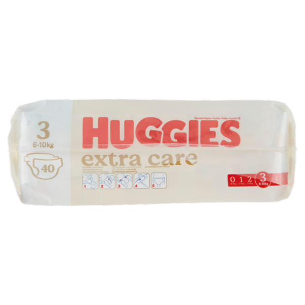 Huggies extra care Pannolini 6-10 Kg 40 pz