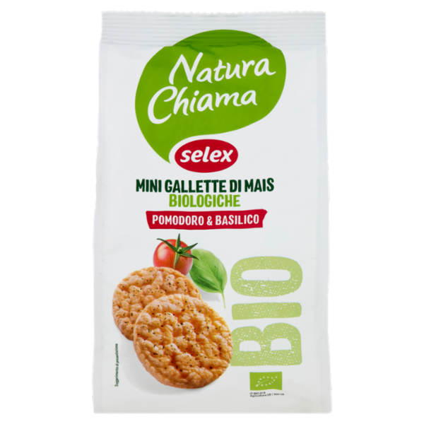 Selex Natura Chiama Mini Gallette di Mais al Pomodoro Biologiche 50 g