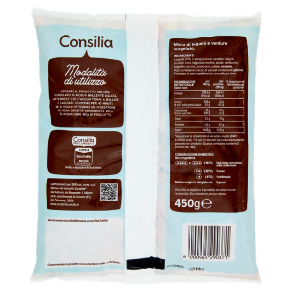 Consilia Minestrone di Legumi Surgelato 450 g