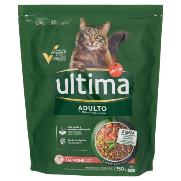 ultima Cat Adulto 1-10 Anni con Salmone 750 g