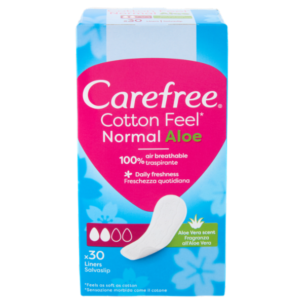 Carefree Cotton Feel* Normal Aloe Fragranza all'Aloe Vera Salvaslip 30 pz