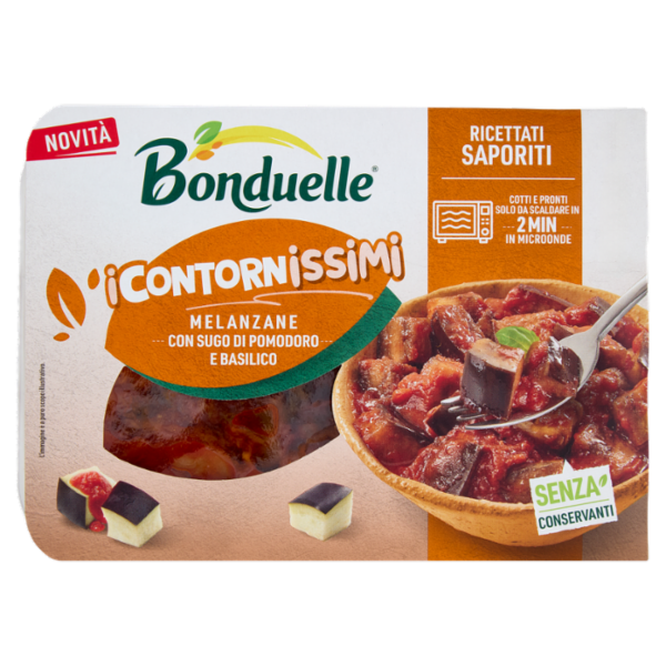 Bonduelle i Contornissimi Ricettati Saporiti Melanzane con Sugo di Pomodoro e Basilico 240 g