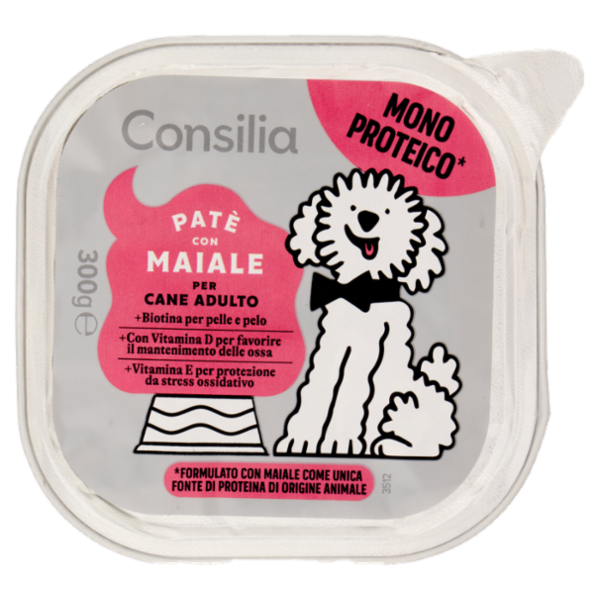 Consilia Cane Paté con Maiale Mono Proteico 300 g
