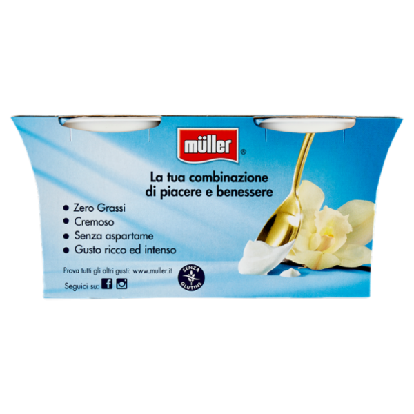 müller Yogurt Zero% Grassi Vaniglia Naturale 2 x 125 g