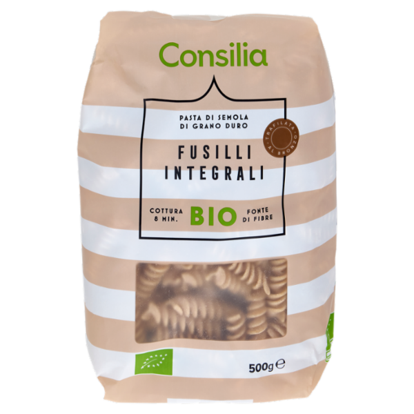 Consilia Pasta di Semola Integrale Fusilli Biologici 500 g