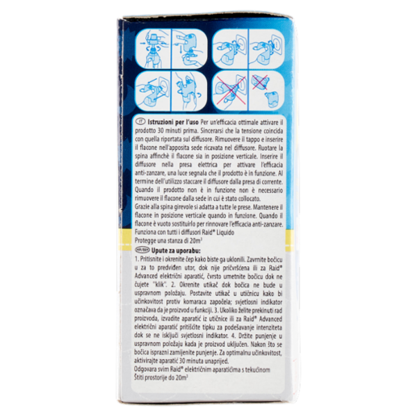 Raid Liquido Family Ricarica, 60 Notti, Lavanda, 36 ml