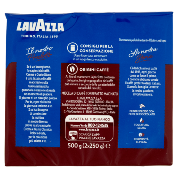 Lavazza crema e gusto Caffè Macinato 2 x 250 g