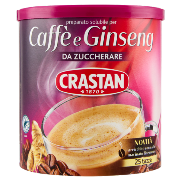 Crastan preparato solubile per Caffè e Ginseng da Zuccherare 200 g