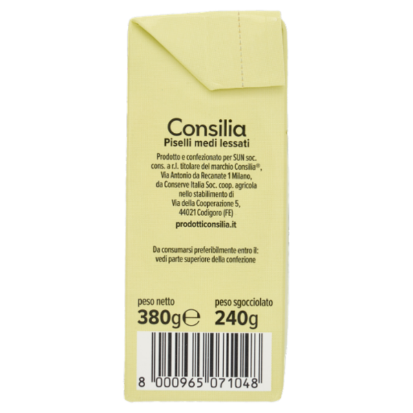 Consilia Piselli Medi Lessati 380 g