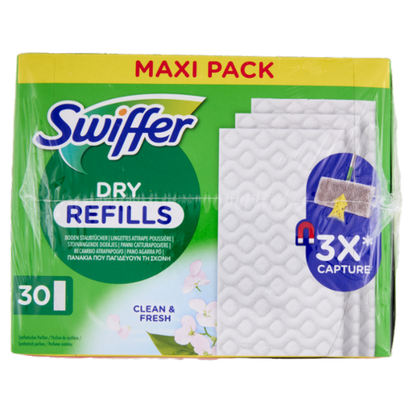Swiffer Panni Catturapolvere per Scopa Swiffer Profumo Fresco e Pulito - Ricarica 60 Panni