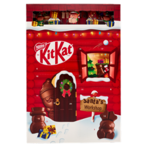 KITKAT Calendario Avvento Personaggi e Palline Di Cioccolato Al Latte Ripieno Con Wafer 208g