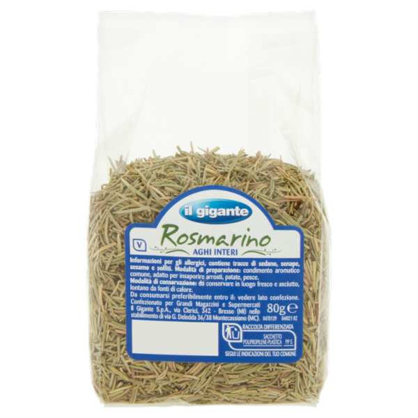 IL GIGANTE Rosmarino Aghi Interi 80 g