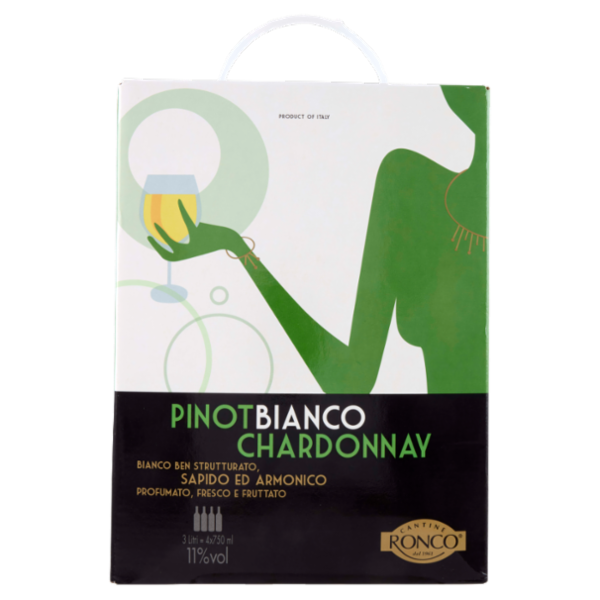 Cantine Ronco Pinot Bianco Chardonnay Rubicone IGT 3 l