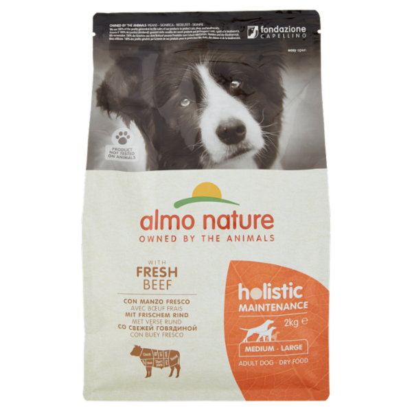 almo nature holistic Maintenance Medium-Large Adult Dog con Manzo Fresco 2 kg