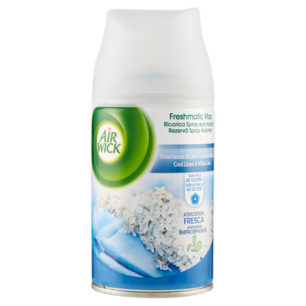 Air Wick Freshmatic Freschezza Lino e Lavanda Spray Automatico per Ambienti Ricarica 250 ml