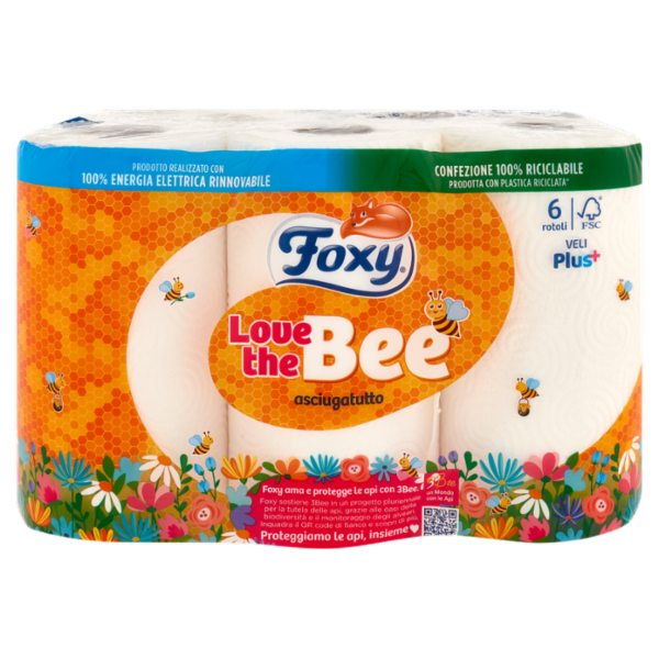 Foxy Love the Bee asciugatutto 6 pz