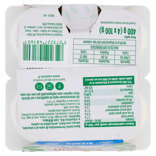 Sojasun Bifidus Bianco 4 x 100 g