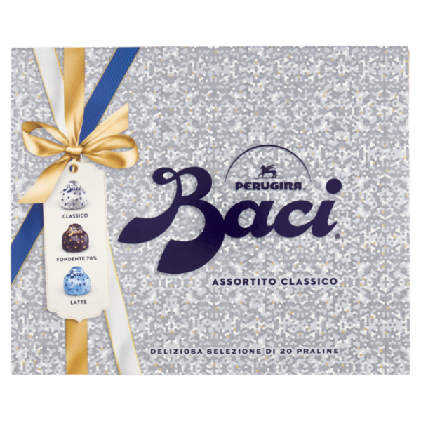 BACI PERUGINA Cioccolatini Assortiti ripieni al Gianduia Scatola Regalo Classica 250g
