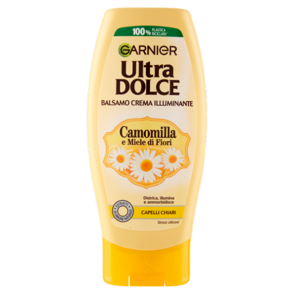 Garnier Ultra Dolce Balsamo all'estratto di Camomilla e Miele per capelli chiari, 200 ml