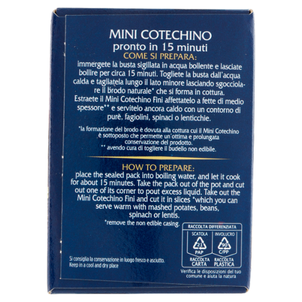 Fini il Mini Cotechino 100% Italiano 300 g