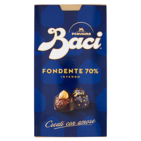 BACI PERUGINA Fondente 70% Cioccolatini Fondenti ripieni al Gianduia Scatola 200g