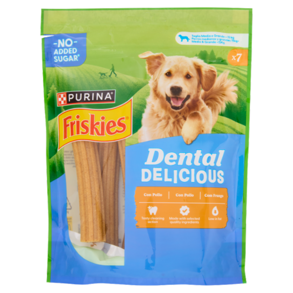 PURINA FRISKIES Dental Delicious Pollo Medium-Large 200gr