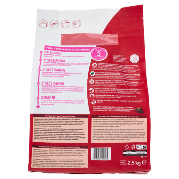 PURINA ONE Medium/Maxi Adult Manzo e Riso 2,5kg