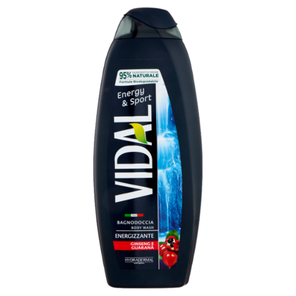 Vidal Energy & Sport Bagnodoccia Energizzante Ginseng e Guaranà 600 ml