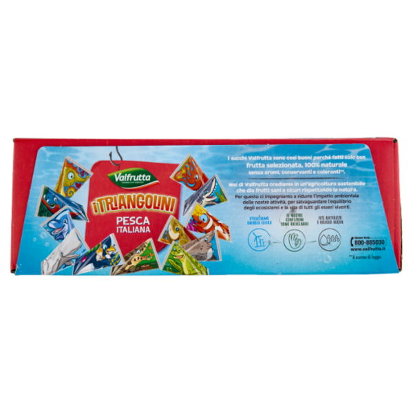 Valfrutta i Triangolini Pesca Italiana succo e polpa Brik