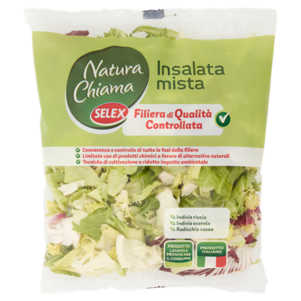 Selex Natura Chiama Insalata Mista Lavata e Pronta per il Consumo 200 g