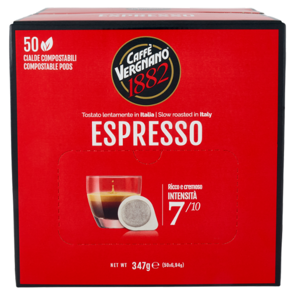 Caffè Vergnano 1882 Espresso Cialde Compostabili 50 x 6,94 g