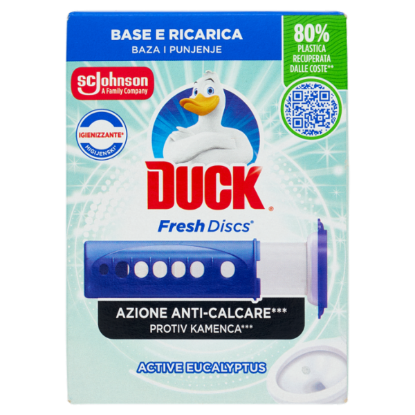 Duck Fresh Discs - Base per Dischi Gel Igienizzanti WC, Fragranza Eucalipto 36ml