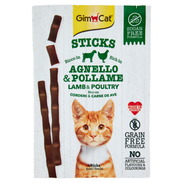 GimCat Sticks Ricco in Agnello & Pollame 4 Sticks 20 g