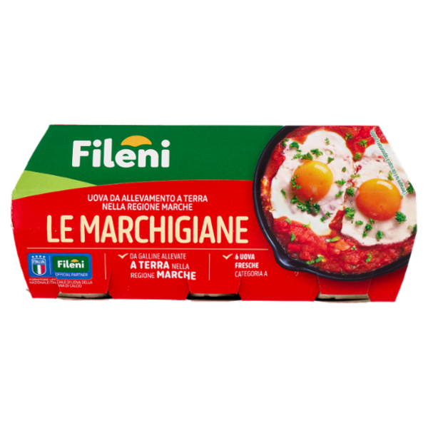 Fileni Uova da Allevamento a Terra le Marchigiane 6 Uova Fresche 320 g