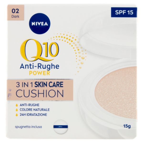 Nivea Q10 Power Anti-Rughe 3in1 Skin Care Cushion 02 Dark 15 g