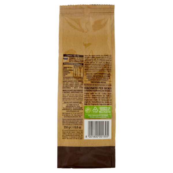 Caffè Vergnano 1882 Natura 100% Caffè e Orzo 250 g