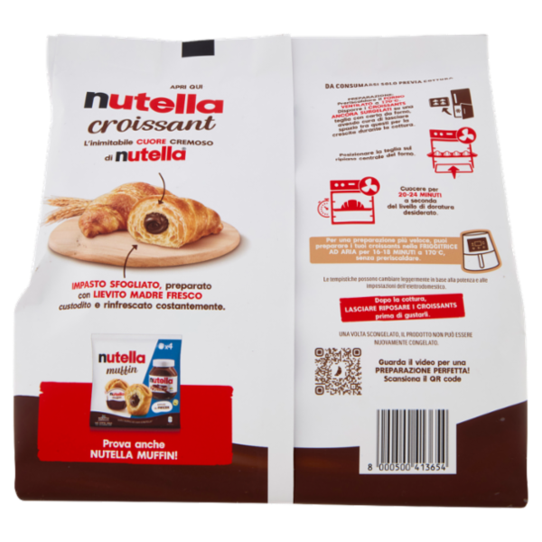 nutella croissant 4 pezzi 340 g