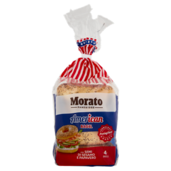 Morato American Bagel Con Semi Di Sesamo e Papavero 4 x 75 g