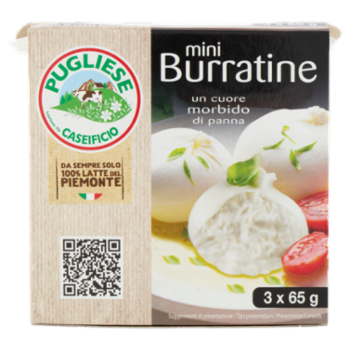 Caseificio Pugliese Mini Burratine 3 x 65 g