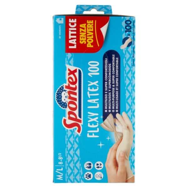 Spontex Guanti Usa&getta Flexy Latex x100 Taglia M/G