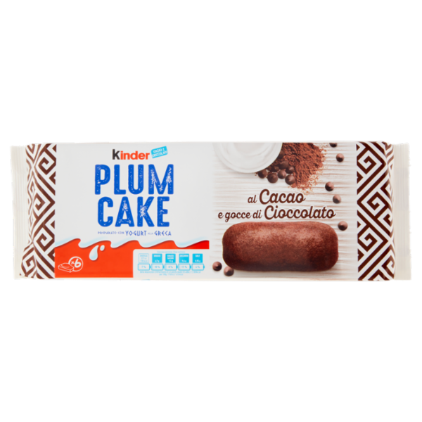 Kinder Plumcake al Cacao e gocce di Cioccolato 6 x 33 g