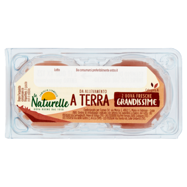 le Naturelle da Allevamento a Terra 2 Uova Fresche Grandissime
