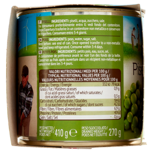 Valfrutta Piselli Medi Italiani 3 x 410 g