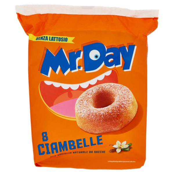 Mr.Day 8 Ciambelle con Vaniglia Naturale da Bacche 8 x 40 g